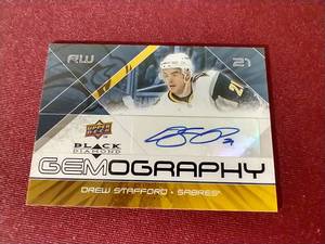 Autographed Drew Stafford Hockey Card