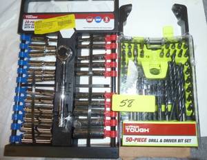 lot 58 image: New sockets and drill bits