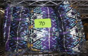 lot 70 image: Pack of 12 Lined Leggings  - purple, blue, black, white