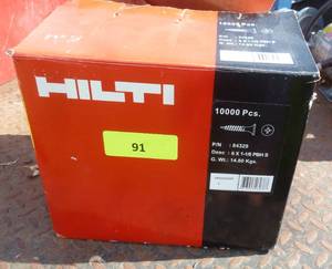lot 91 image: Box of screws basically full, only about 2 inches from the top