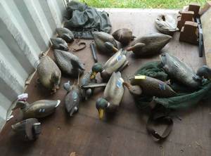 lot 98 image: 2 bags of duck decoys