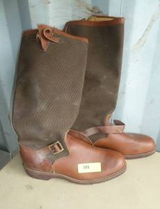 lot 101 image: Chippewa boots Mens size 12E, new just a little dirty from storage