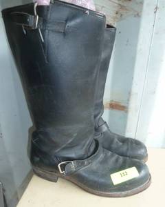 lot 112 image: Tall motorcycle boots Mens size 13M