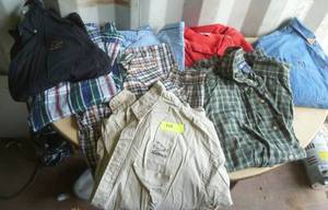 lot 113 image: 8 Mens XL shirts long sleeved, pre-owned