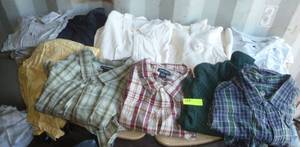 lot 117 image: 10 Mens 2XL shirts mix of short and long sleeved, pre-owned
