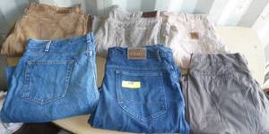 lot 118 image: 6 pair mens 40x30 jeans, pre-owned