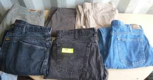 lot 119 image: 6 pair mens 40x30 jeans, pre-owned