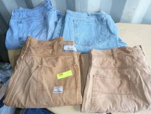 lot 120 image: 4 pair mens 40x30 jeans, pre-owned