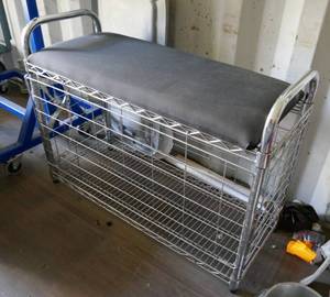 lot 122 image: Wire storage bench