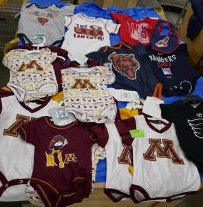 lot 159 image: Large lot of baby onesies