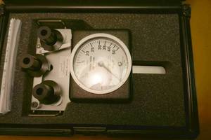 lot 216 image: Tensitron LT50 tension meter, Omega DP41-S strain gauge