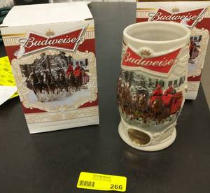 lot 266 image: Two 2014 Budweiser Steins
