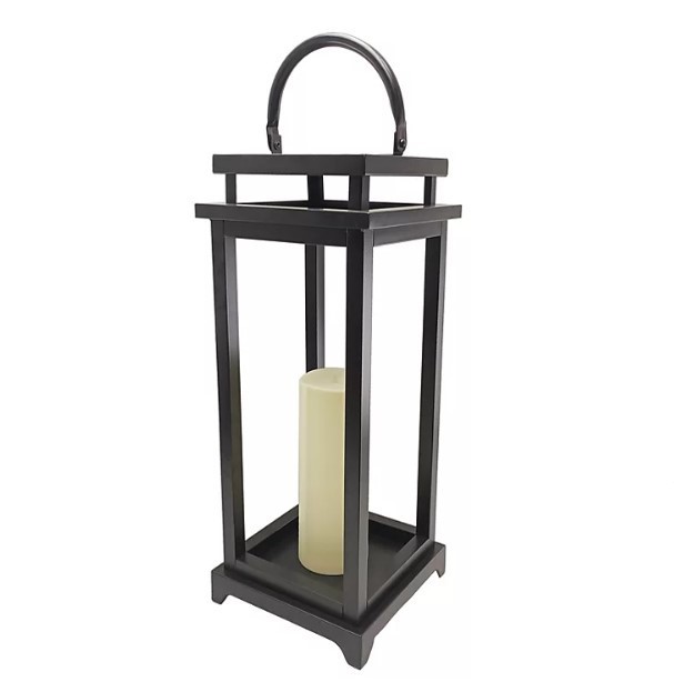 lot 243 image: Members Mark Outdoor Iron Lantern with LED Candle