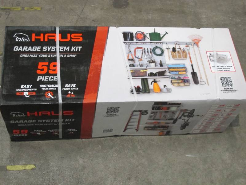HAUS 59Piece QuickRelease Snap Rail Garage Organization, 49 OFF