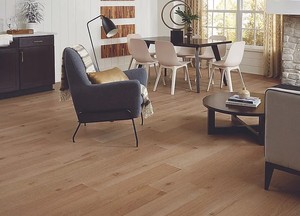 lot 99 image: Roughly 140 Sq Ft (8 Boxes) of Harmonics Harbor Scraped Oak Laminate Flooring System