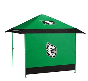lot 148 image: NEW Logo Brands Officially Licensed NCAA Pagoda Tent Canopy with Colored Frame and Side Panel - North Dakota