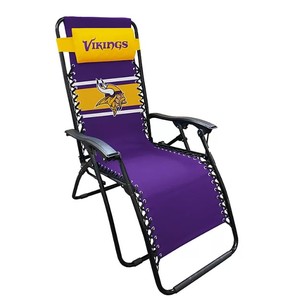 lot 159 image: NEW Logo Brands Officially Licensed NFL Zero Gravity Lounger - Minnesota Vikings