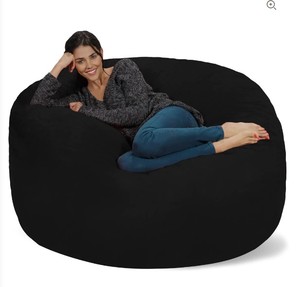 lot 176 image: NEW Relax Sacks 5 Oversized Bean Bag Chair - Black