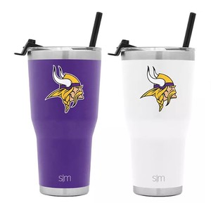 lot 270 image: NEW Simple Modern NFL Licensed Insulated Drinkware 2-Pack - 30 oz - Minnesota Vikings