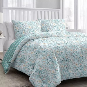lot 281 image: NEW Martha Stewarts 100% Cotton Sateen, 3 Piece Comforter Set - FullQueen - Green