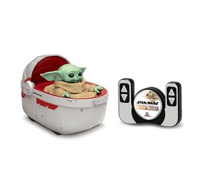 lot 296 image: NEW Star Wars The Mandalorian - 9 Radio Control Grogu & The Hover Pram