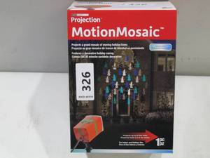 lot 326 image: Gemmy 116207 LED Projection MotionMosaic WhiteBlueTeal LED Snowman Christmas