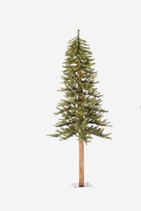 lot 349 image: Vickerman  6-ft Pre-lit Traditional Slim Artificial Christmas Tree with Incandescent Lights