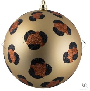 lot 363 image: VICKERMAN MT204015 6 Matte Copper Gold Leopard Ball Ornaments 4 Per Bag