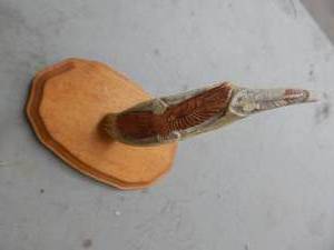 Eagle Carved In Deer Antler Tine