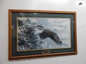 Through The Firs By Ron Parker Framed & Matted 43x29