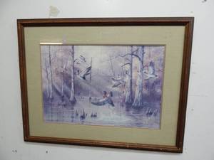 Framed & Matted Duck Print 30x23