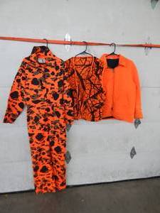 3-Piece Blaze Orange Hunting Clothes Size Large
