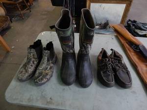 Camo Hunting Boots & Shoes 3-Pair Size 9.5-10