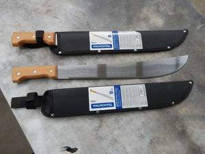 2-New Tramontina 18 Machetes With Scabbards