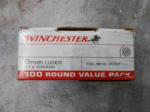 100 Round 9mm Winchester Ammo