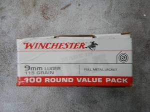 100 Round 9mm Winchester Ammo