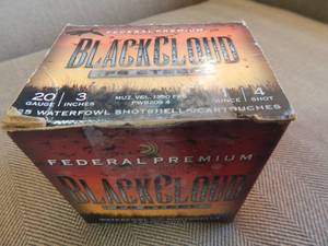 Full Box Federal Premium Blackcloud 20 Ga. 3 4 Shot