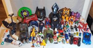 LOT OF TRANSFORMERS SUPER HEROS BATMOBILE MASKS CARS & MORE