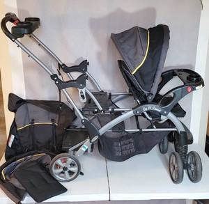 BABY TREND SIT AND STAND STROLLER WITH EXTRA SEAT ACCESSORIES