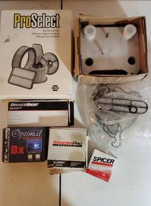 MISC LOT OF AUTO PARTS UJOINTS FILTER GASKETS HEADLIGHTS & MORE