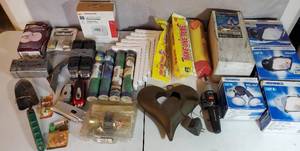 HARDWARE LOT OUTDOOR LIGHTS BRACKETS DEADBOLT THERMOSTAT AND MORE