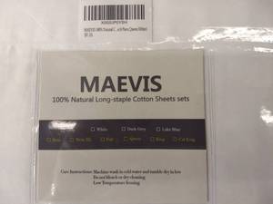 maevis 100% Natural Long Staple Cotton Sheets sets Queen