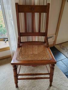 lot 35 image: Pair Of Cane Chairs