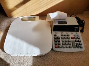 lot 61 image: Canon Adding Machine And Tanita Bathroom Scale