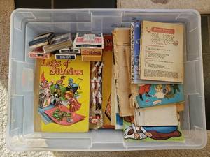 lot 71 image: Bin Of Vintage Books And Playing Cards