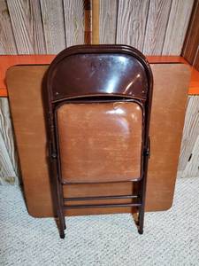 lot 88 image: Card Table And Chairs