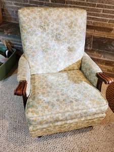 lot 93 image: Vintage Vinyl Upholstered Rocking Chair