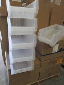 5- 24x11 inch Clear Storage Bins pl...