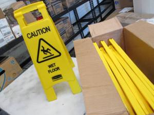 Case of 6 Rubbermaid Wet Floor Sign...