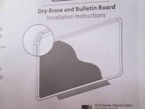 XL Quartet Dry Erase Board open box...